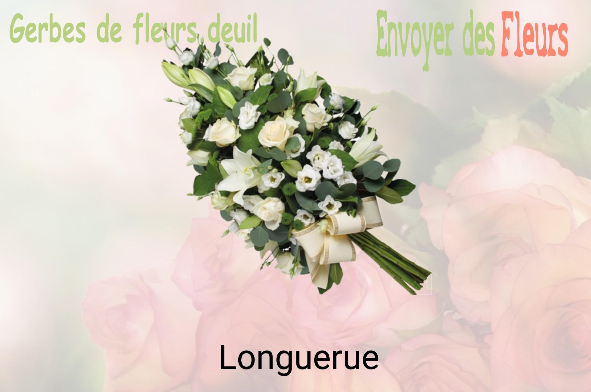 Gerbe de fleurs de deuil livrée à Longuerue